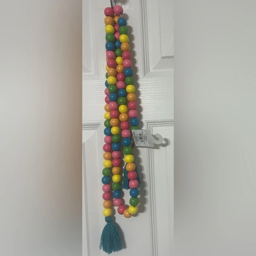 Hobby Lobby Pastel Wood Bead Garland Easter Spring Decor 6ft. NEW